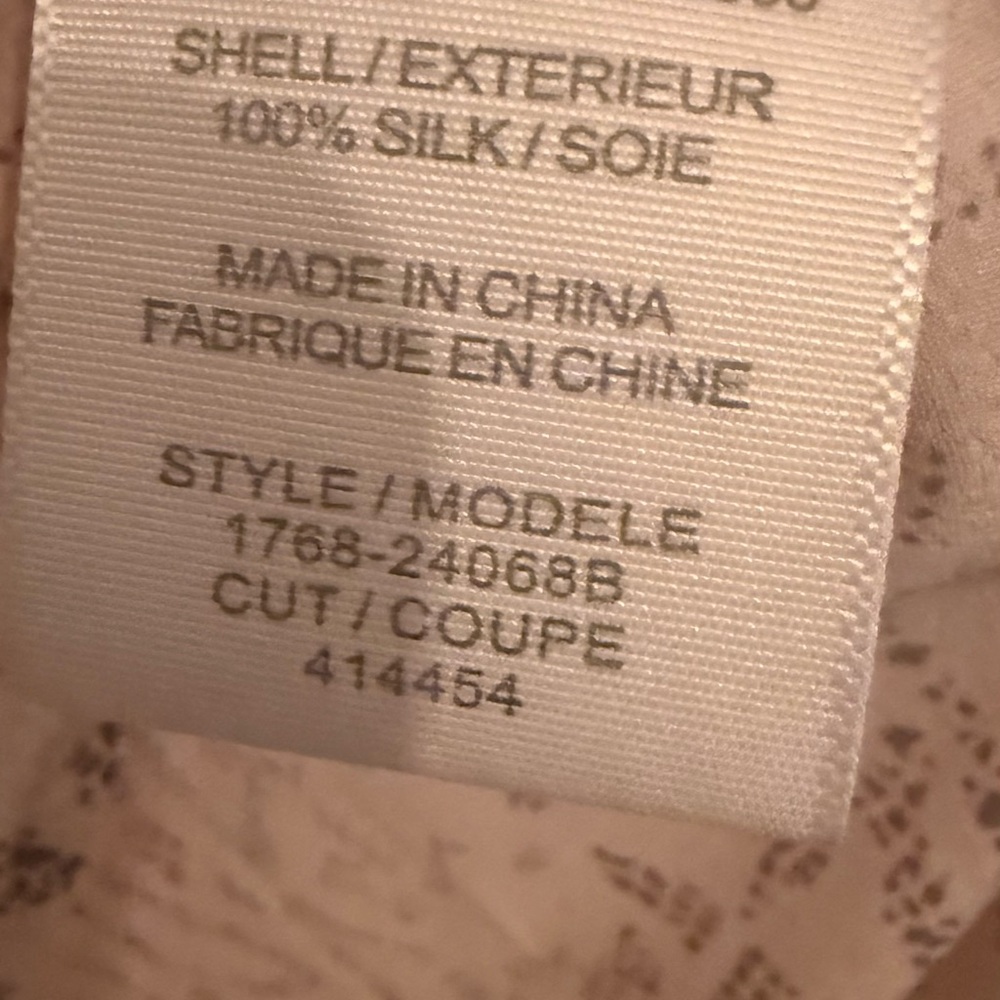 Joie Light Tan Patterned Blouse - image 5